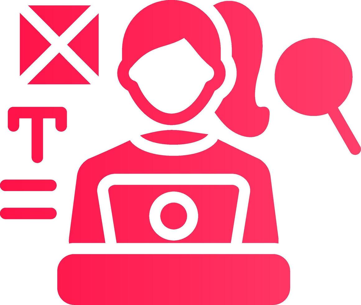 Blogger Creative Icon Design vector
