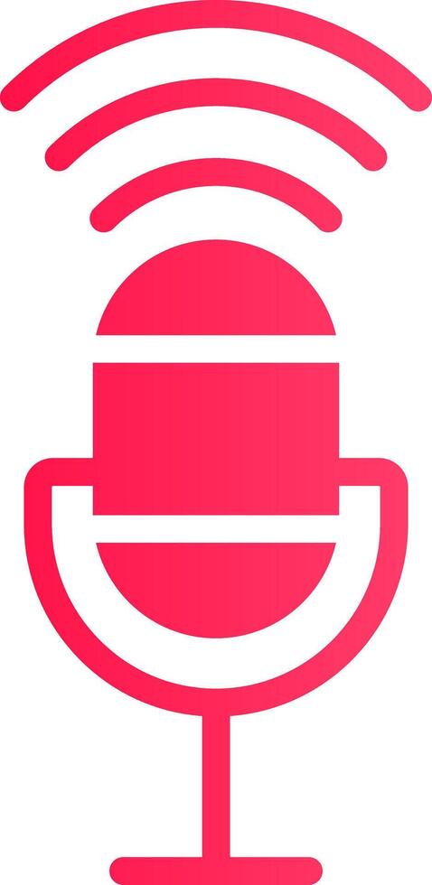 Glyph pink Gradient vector