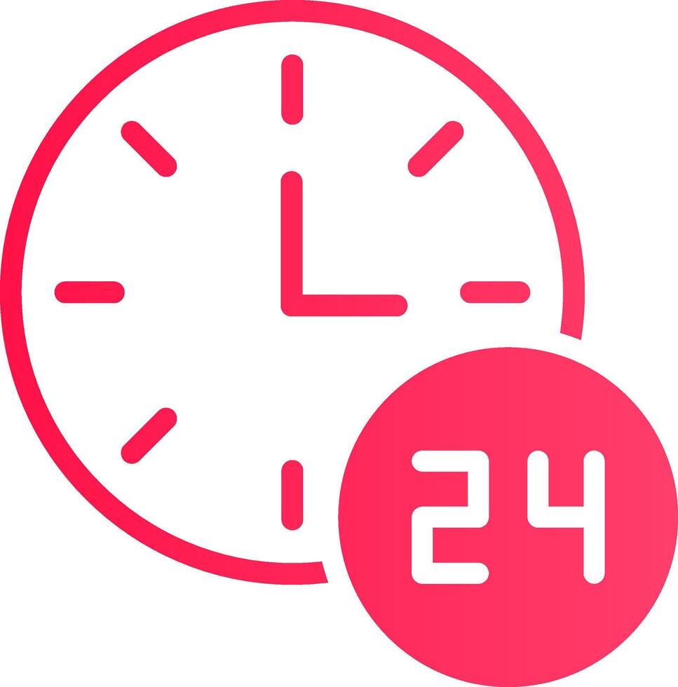 Soporte las 24 horas para el diseño de iconos creativos. vector