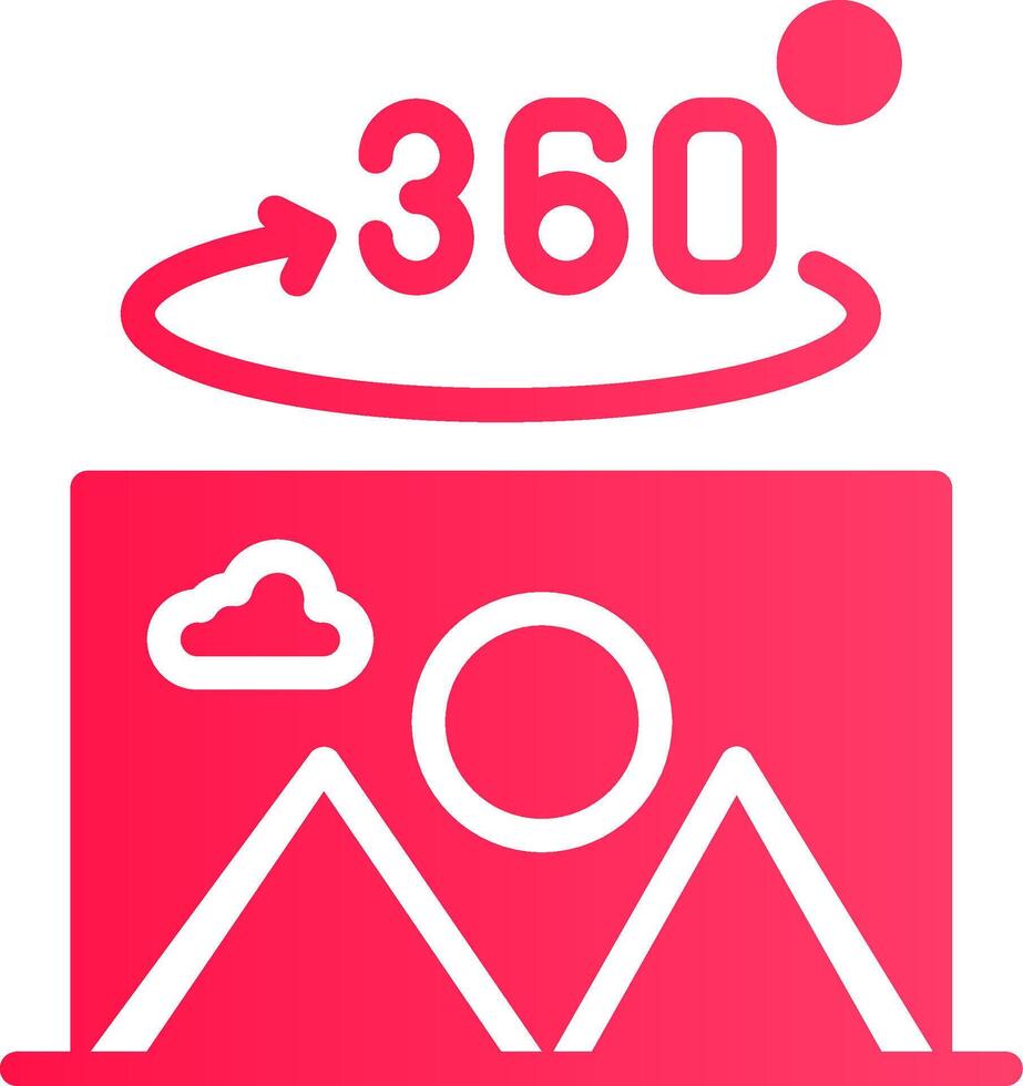 360 Degree Photo Creative Icon Design vector