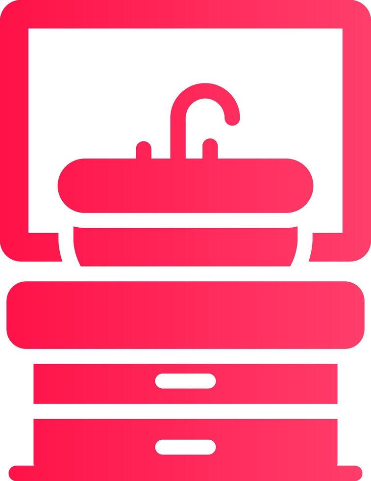 Glyph pink Gradient vector