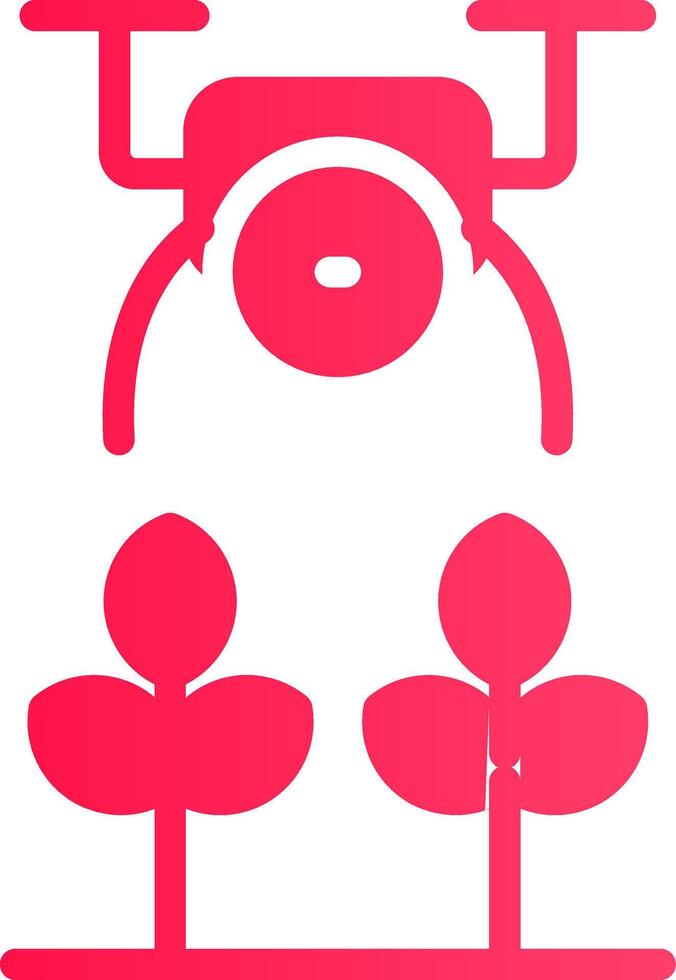 Glyph pink Gradient vector