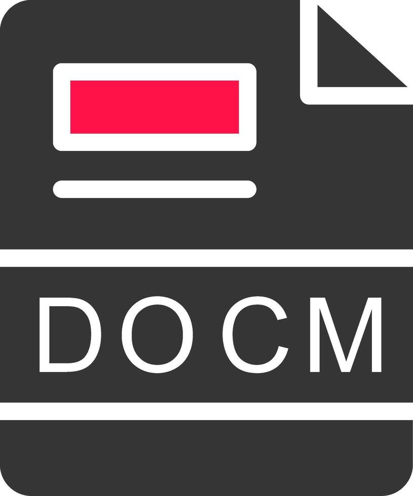 DOCM Creative Icon Design vector