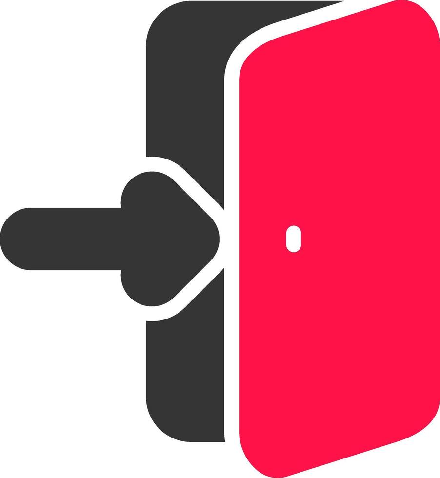 Glyph Red and Yellow Gradient vector