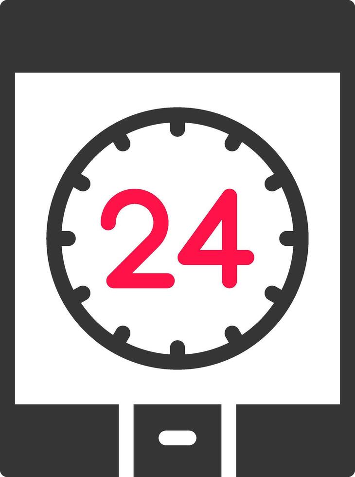 24 Hour Service Creative Icon Design vector