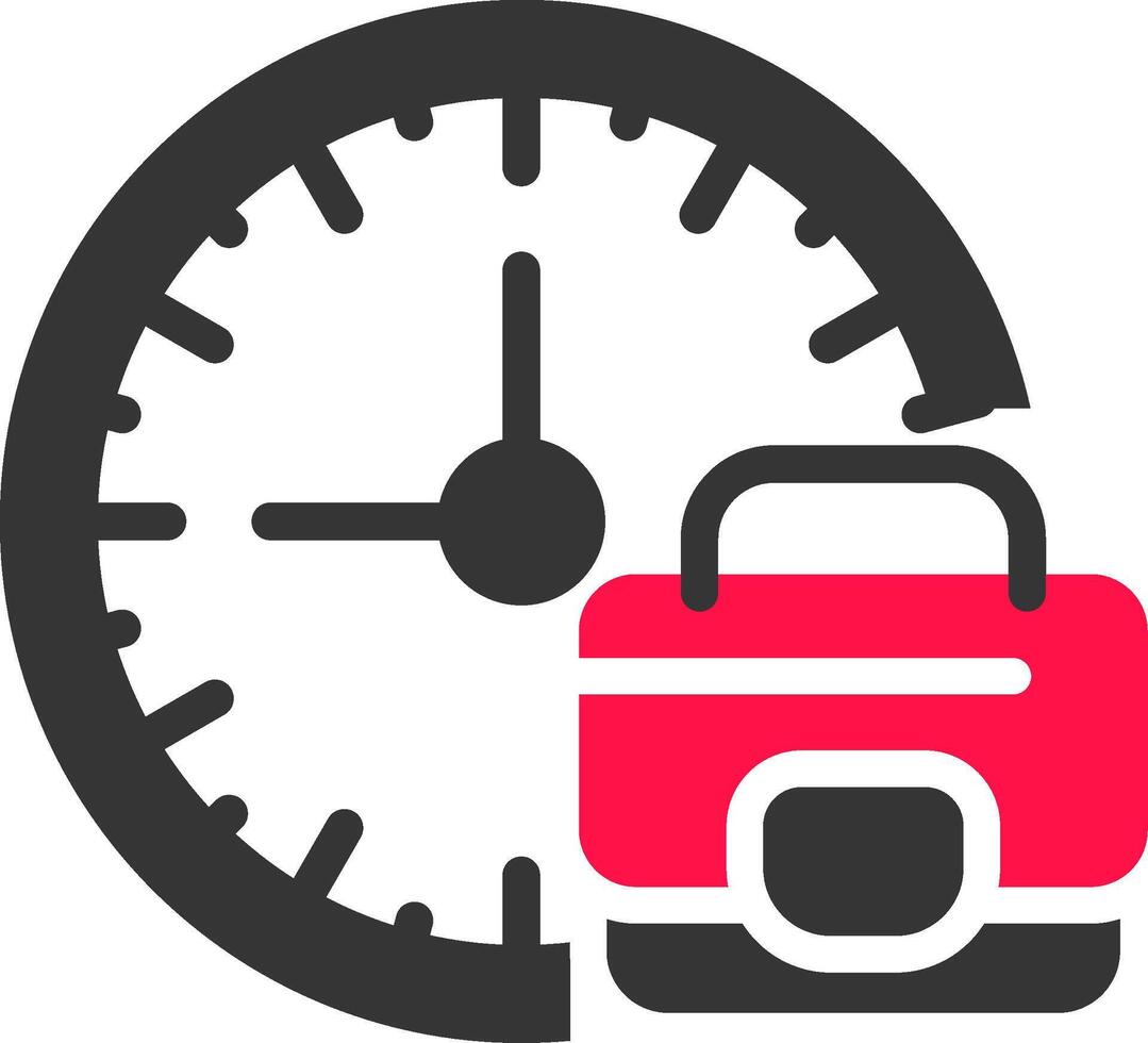 Work Time Boundaries Creative Icon Design vector