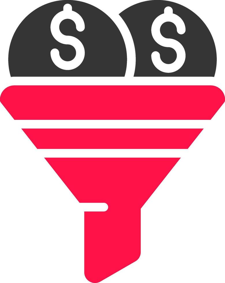 Sales Funnel Creative Icon Design vector