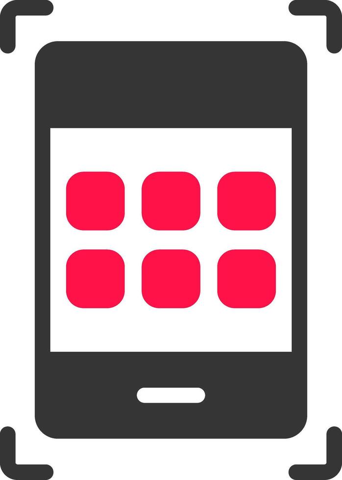 Glyph Red and Yellow Gradient vector