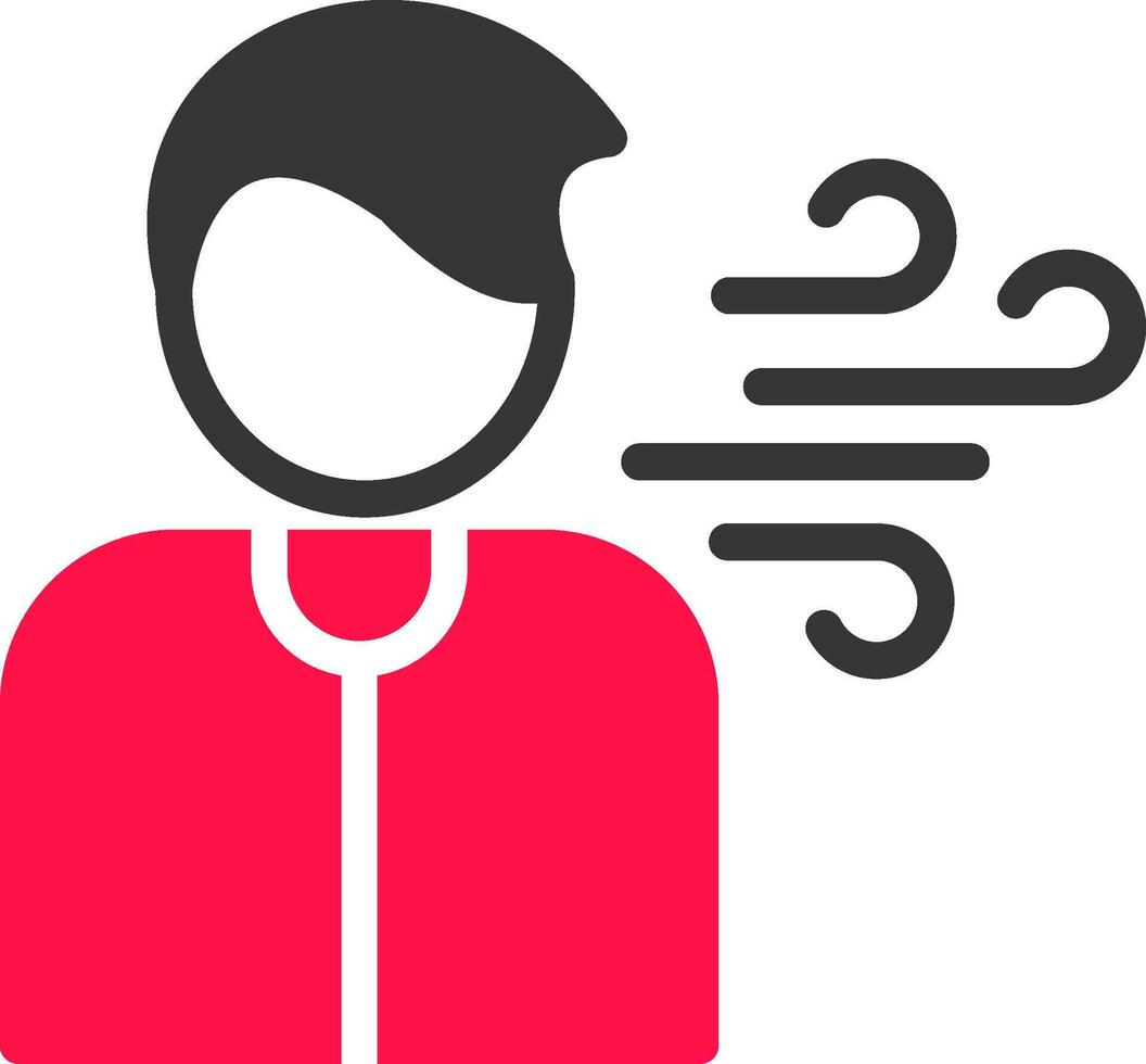 Shortness of Breath Creative Icon Design vector