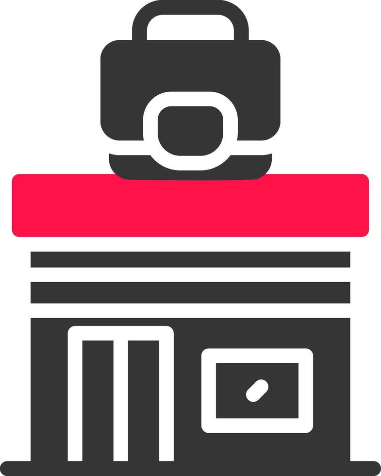 Glyph Red and Yellow Gradient vector