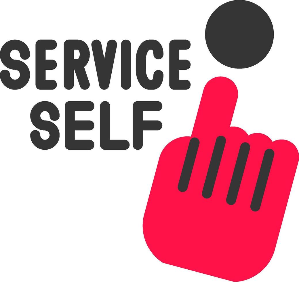 Self Service Creative Icon Design vector