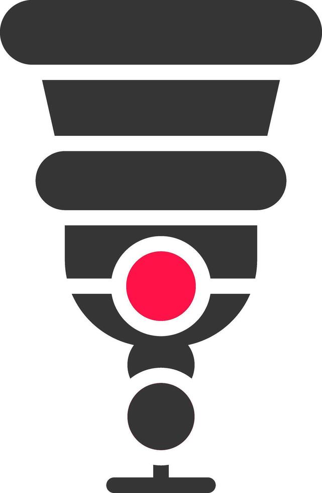 Glyph Red and Yellow Gradient vector