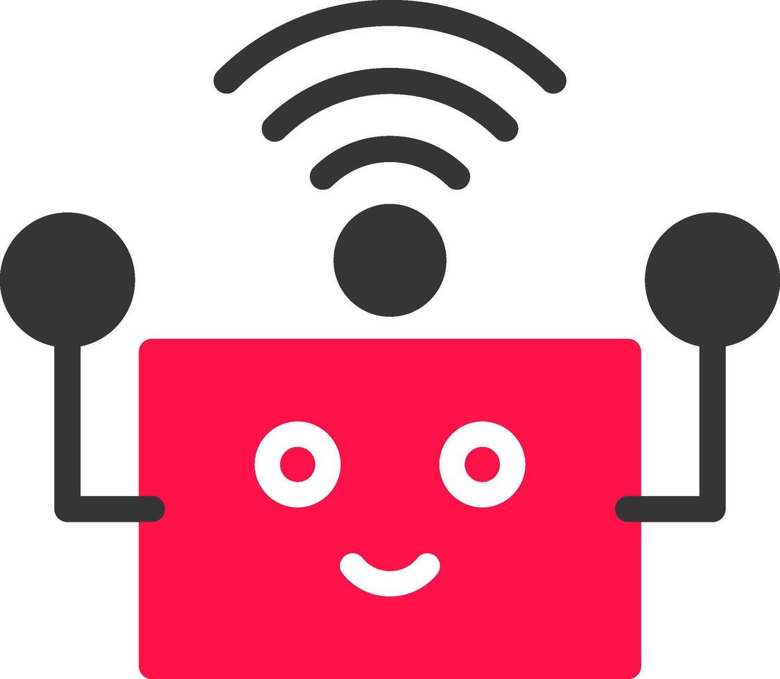 Robot Assistant Creative Icon Design vector
