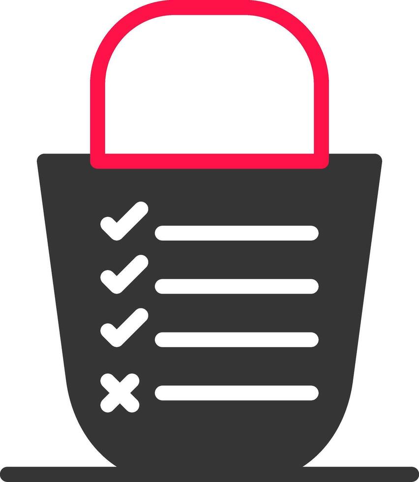 Bucket List Creative Icon Design vector