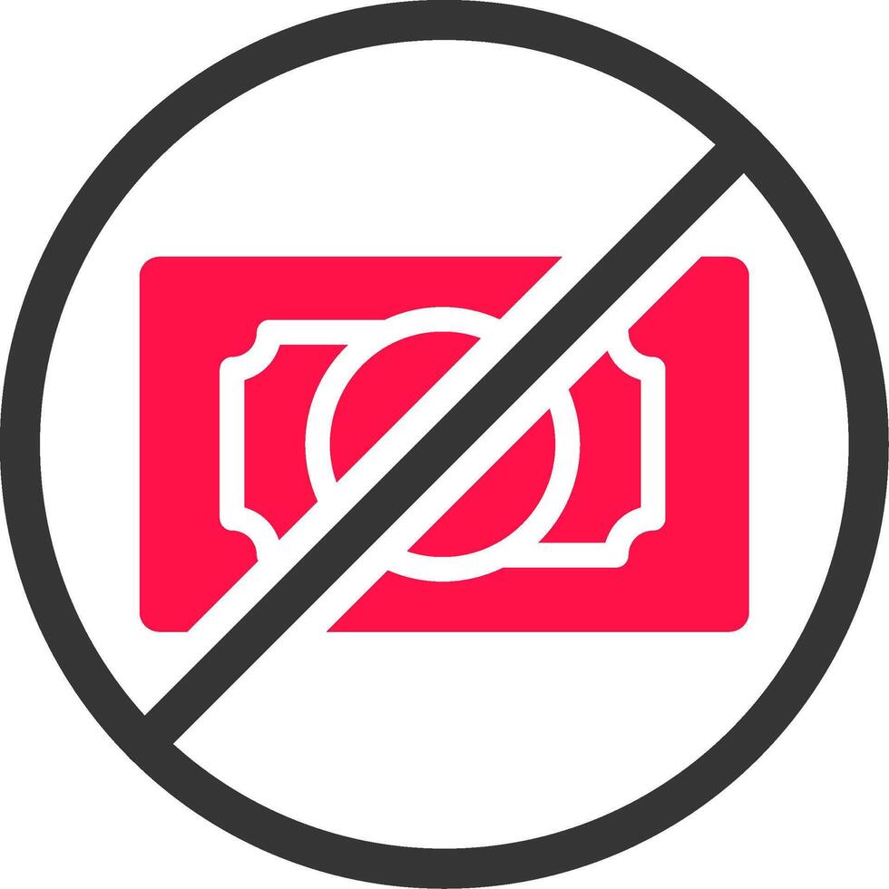 No Money Creative Icon Design vector