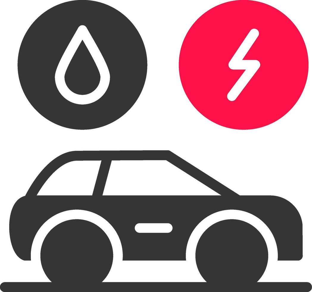 Hybrid Vehicle Creative Icon Design vector