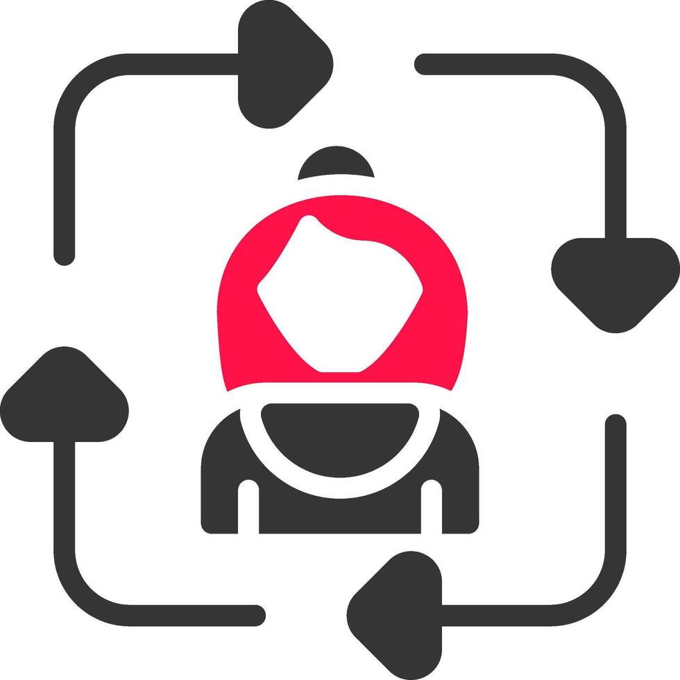 Job Rotation Creative Icon Design vector