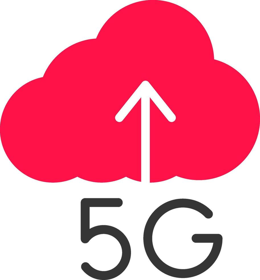 5G Upload Creative Icon Design vector