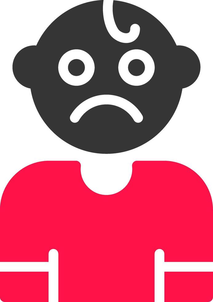 Sad Baby Creative Icon Design vector