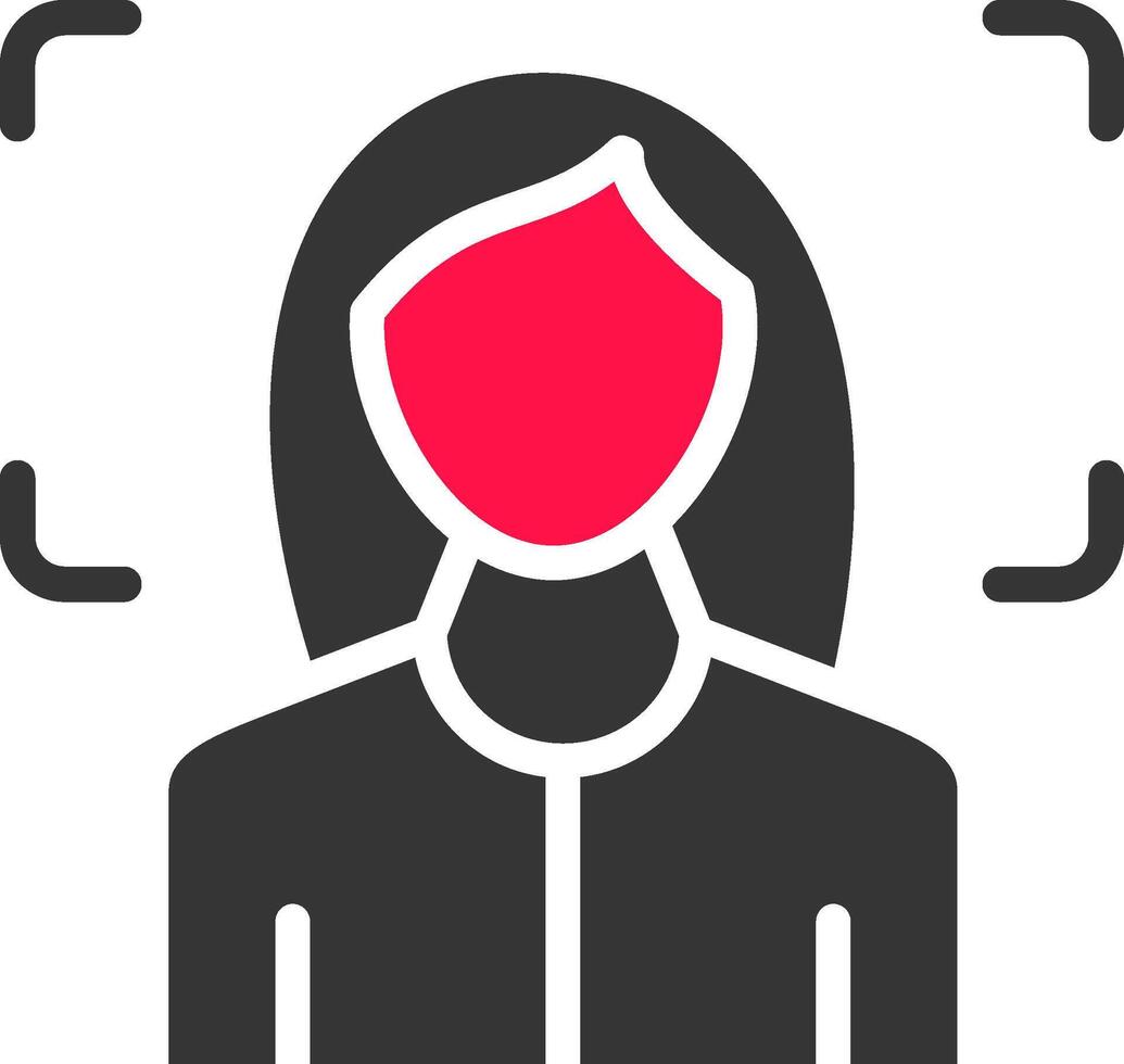 Facial Recognition Creative Icon Design vector