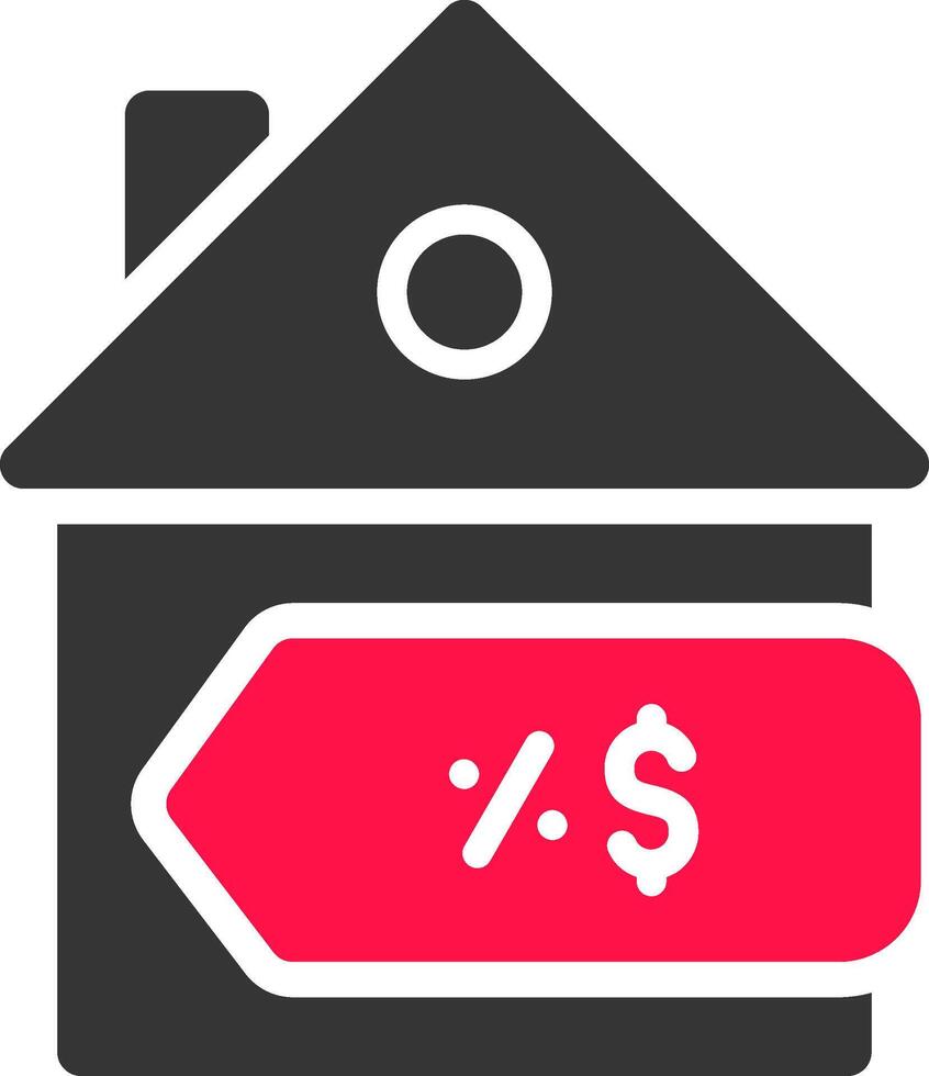 House Sale Creative Icon Design vector