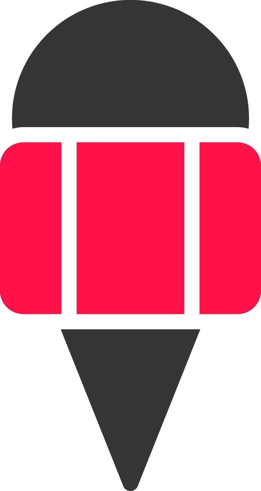 Glyph Red and Yellow Gradient vector