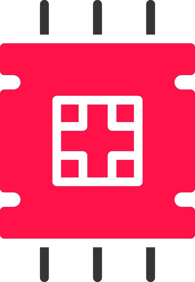 Glyph Red and Yellow Gradient vector