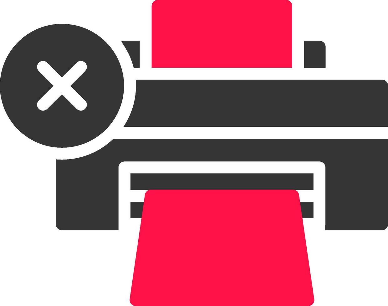 Printer Error Creative Icon Design vector