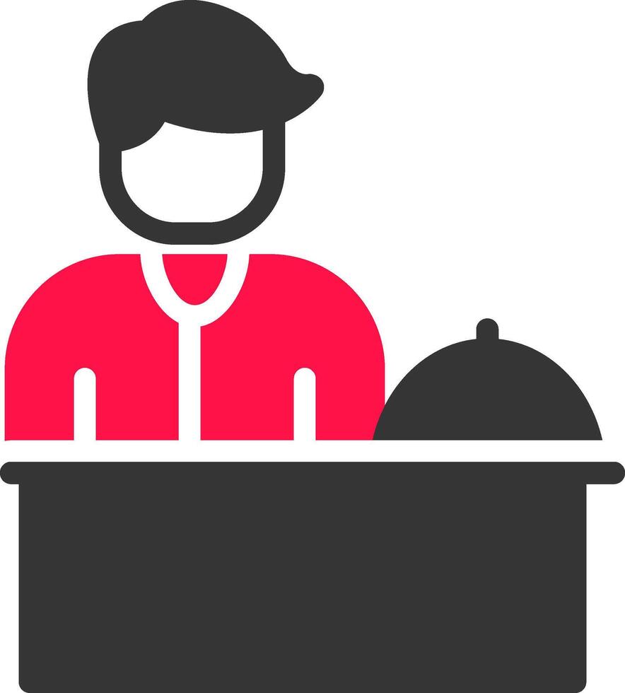 Food Vendor Male Creative Icon Design vector