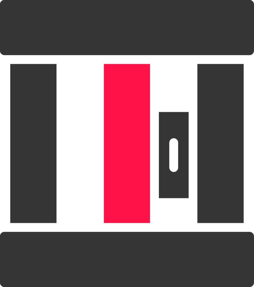 Glyph Red and Yellow Gradient vector