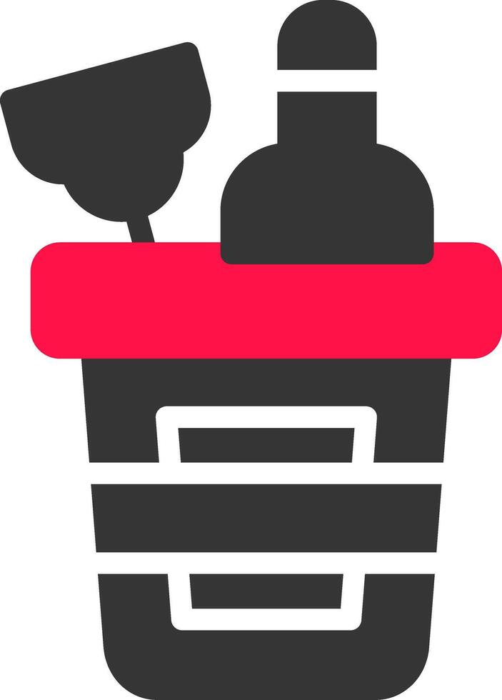 Glyph Red and Yellow Gradient vector