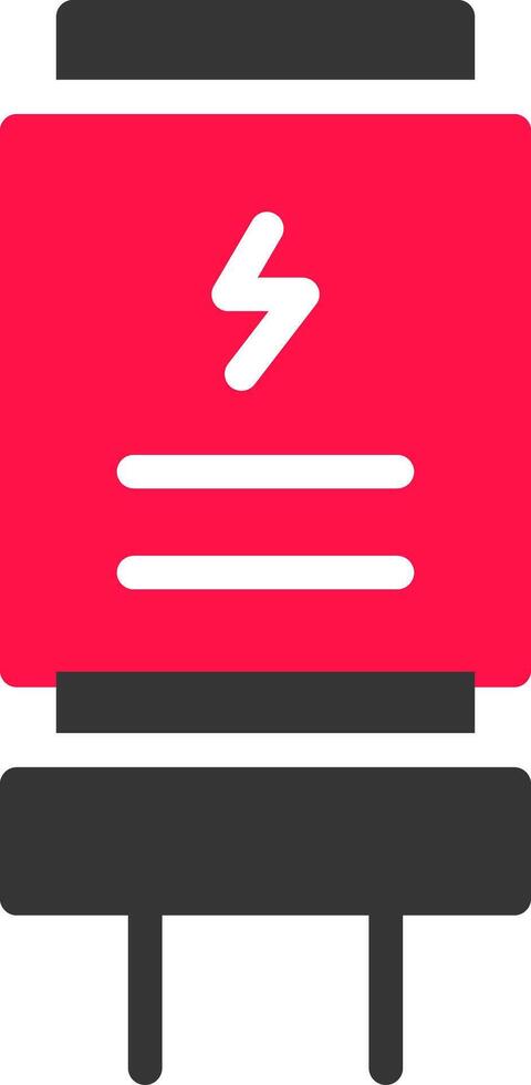 Glyph Red and Yellow Gradient vector