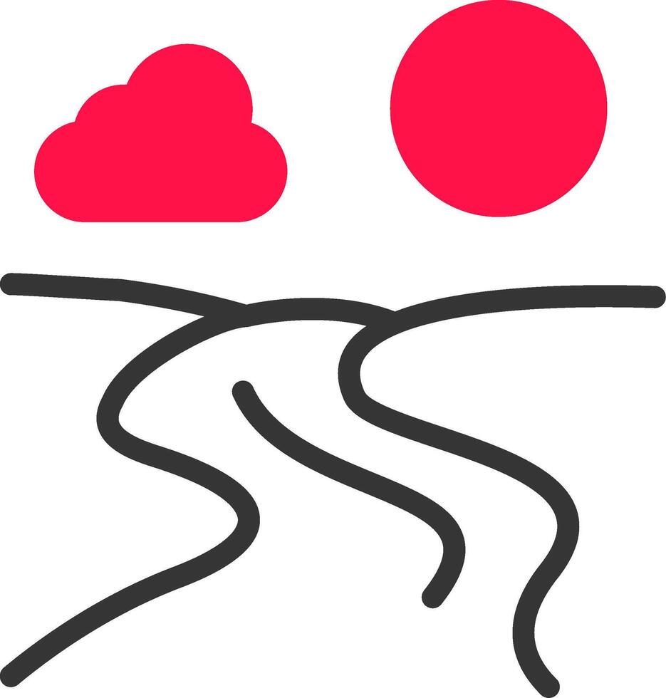 River Landscape Creative Icon Design vector