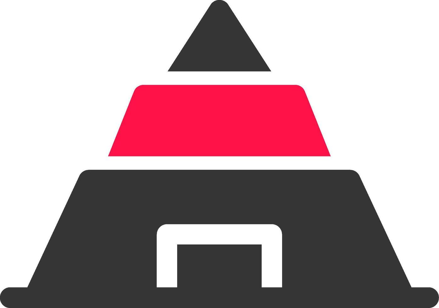 Pyramid Creative Icon Design vector