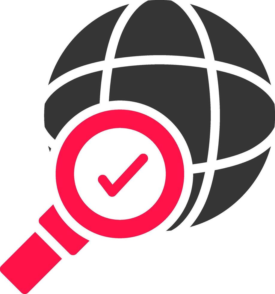 diseño de icono creativo de investigación global vector