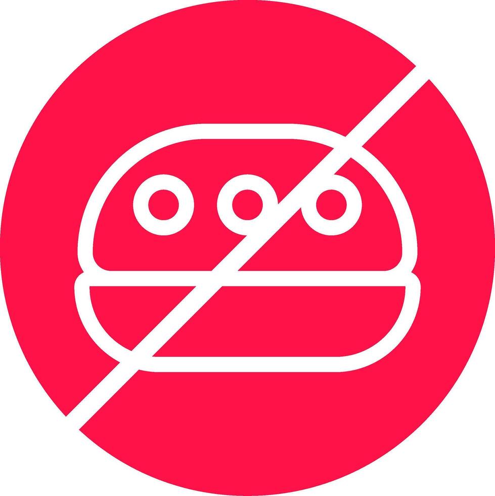 No Food Creative Icon Design vector