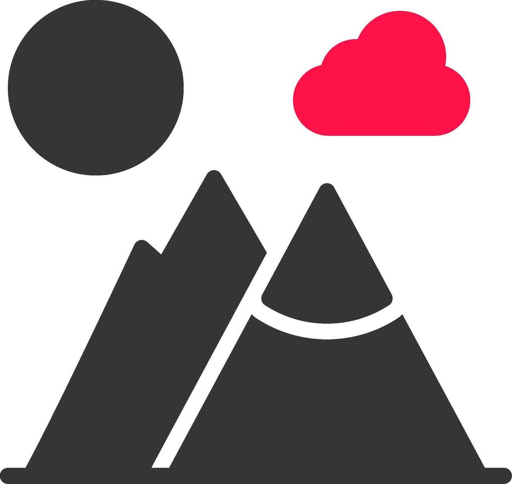 Mountains Landscape Creative Icon Design vector