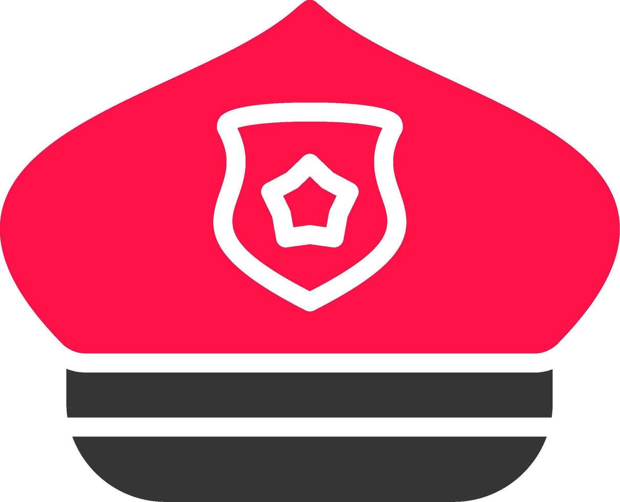 policía sombrero creativo icono diseño vector