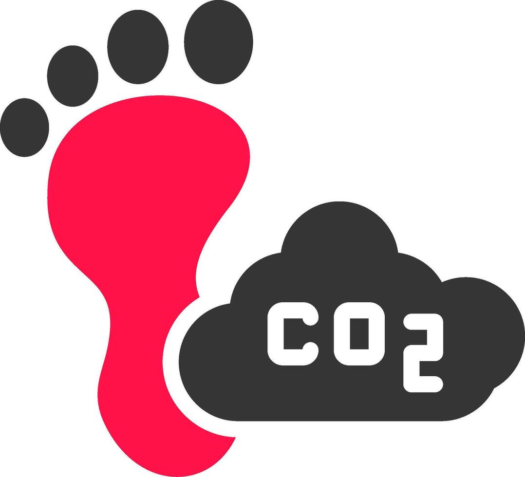 Carbon Footprint Creative Icon Design vector
