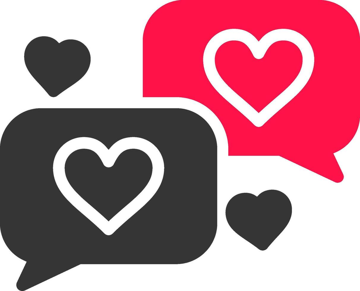 diseño de icono creativo de chat de amor vector