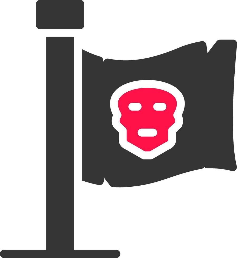 Pirates Flag Creative Icon Design vector