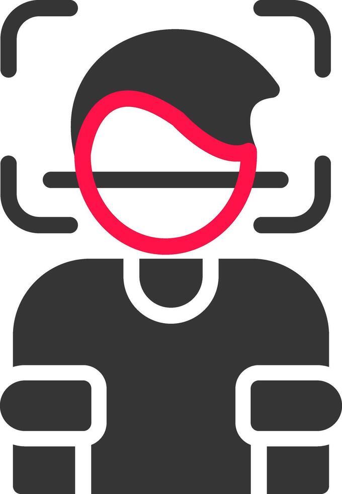Face Scanner Creative Icon Design vector