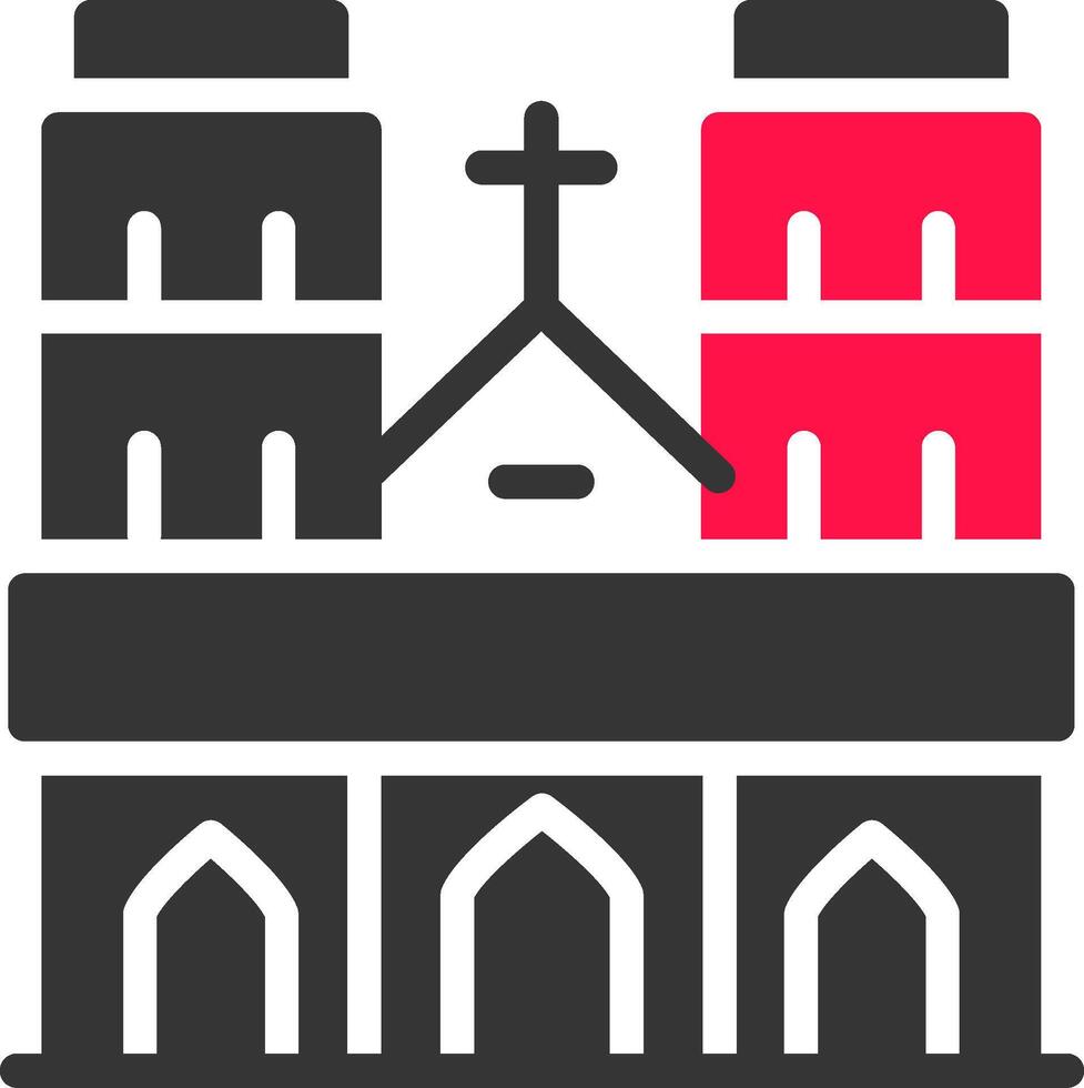 diseño de icono creativo de notre dame vector