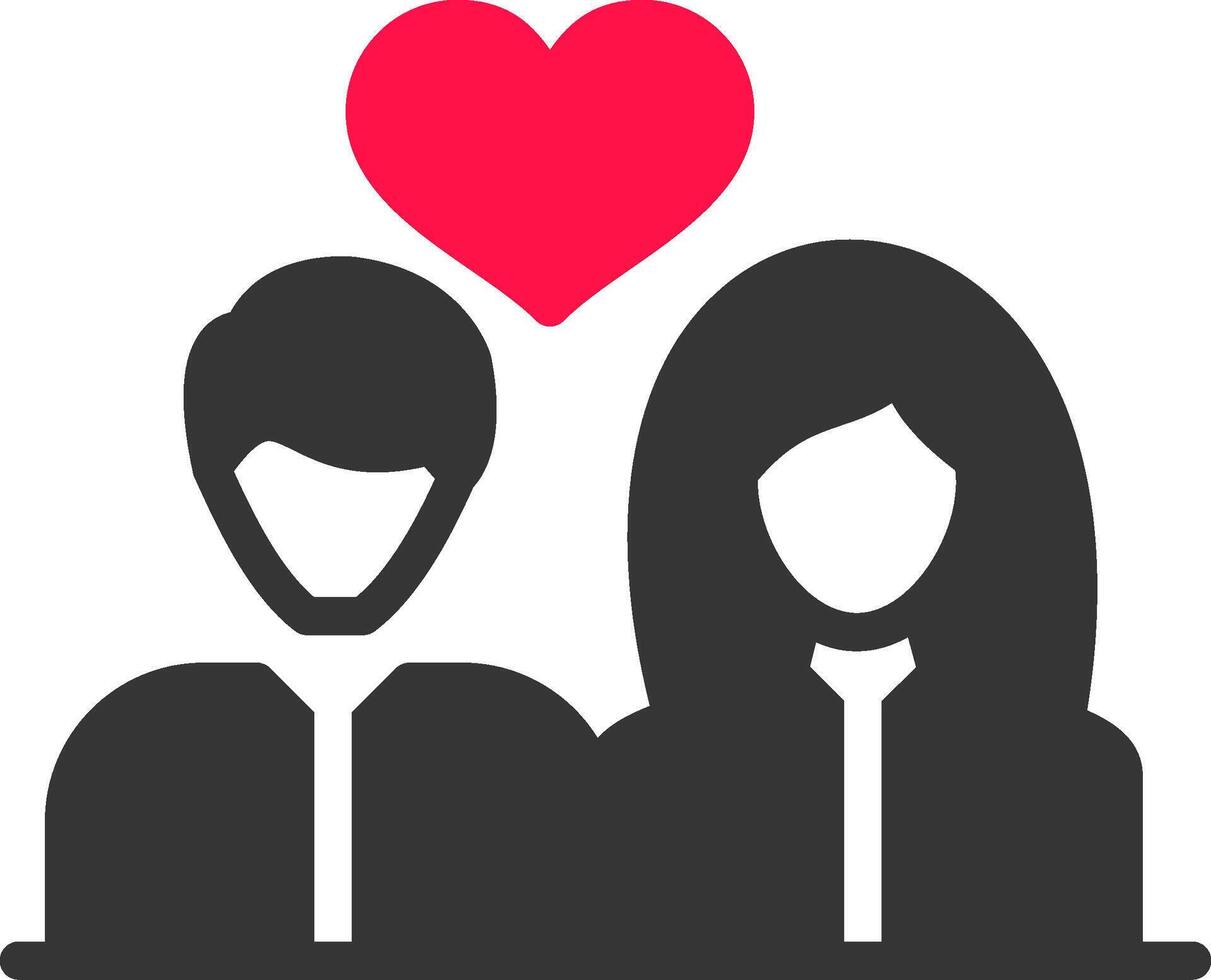 diseño de icono creativo de pareja vector