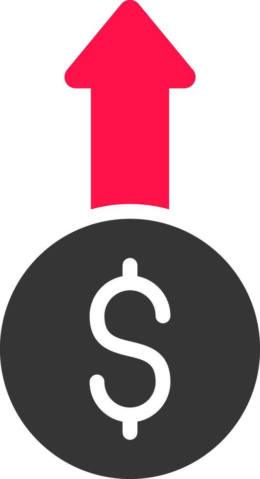 Glyph Red and Yellow Gradient vector
