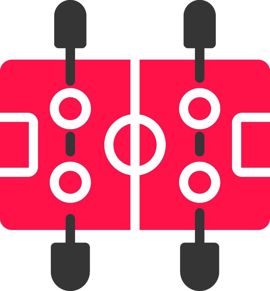 Glyph Red and Yellow Gradient vector