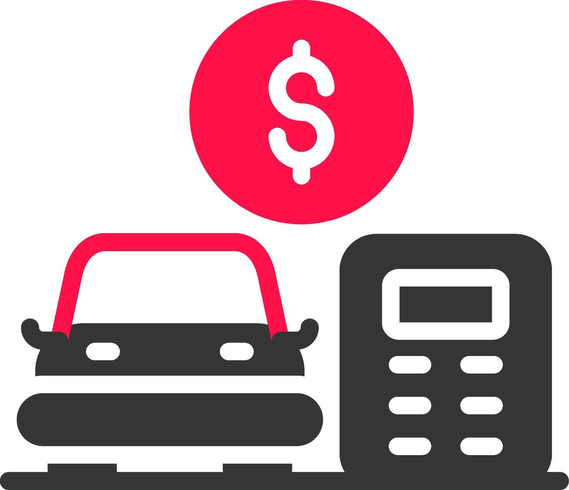 Car Loan Calculator Creative Icon Design vector