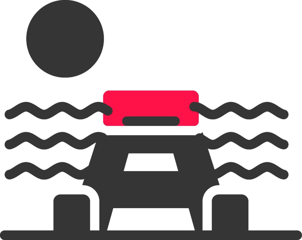 Dock Landscape Creative Icon Design vector