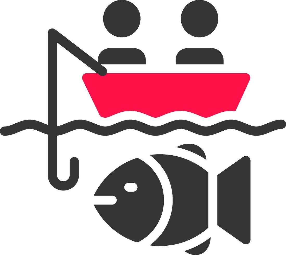 Big Game Fishing Creative Icon Design vector