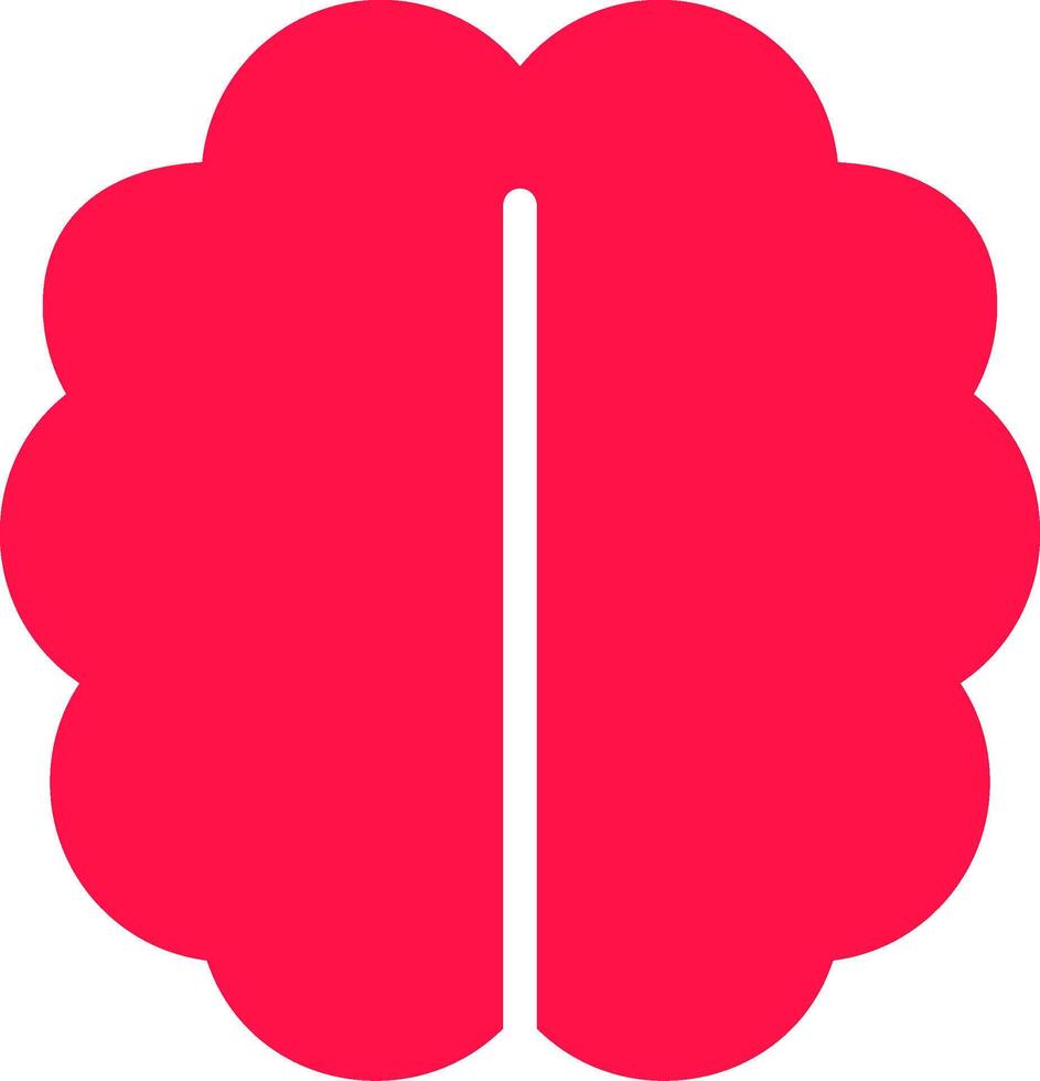 Human Brain Creative Icon Design vector